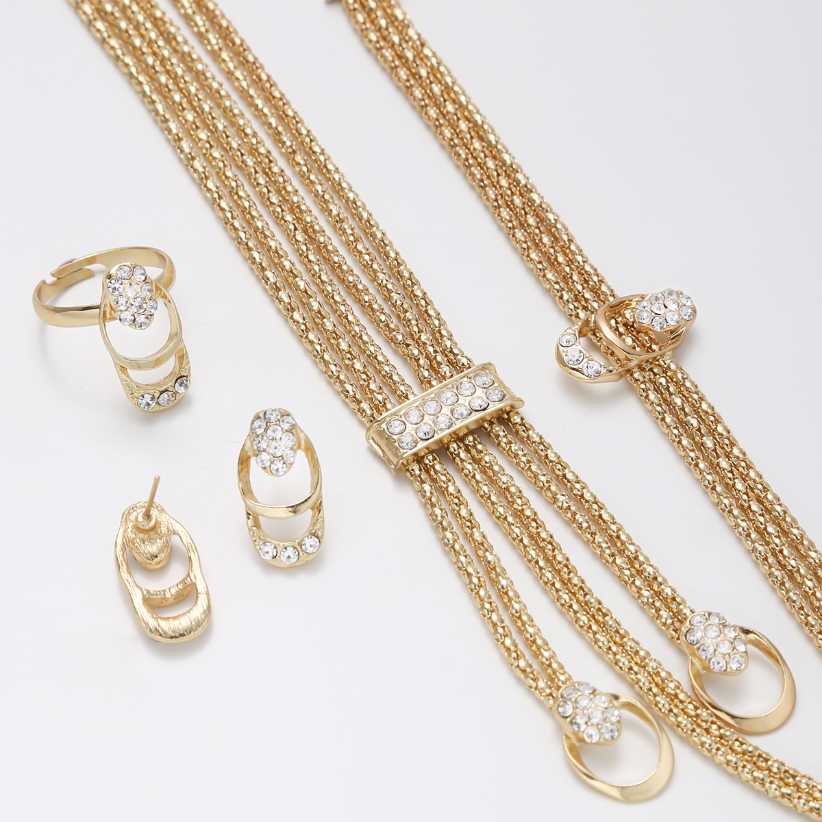 Jewelry Classic Obega Set For Women Elegant Women's Necklaces Rings Bracelets ddmysmile Jewelry Sets Wedding Party Earrings Smile 'S