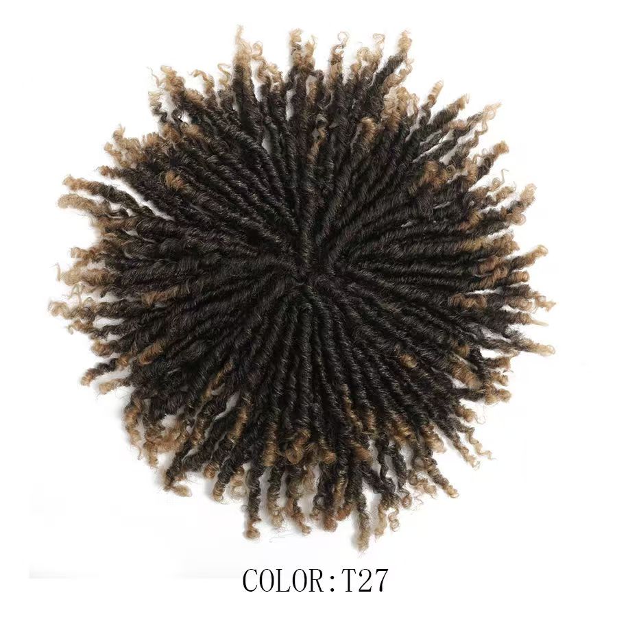 Hair Wigs Synthetic Wigs Mens Hip Hop Dreadlocks Hairpiece Periwig Toupee American Small Roll Fashion Personality Street Boys Hair Sleeve