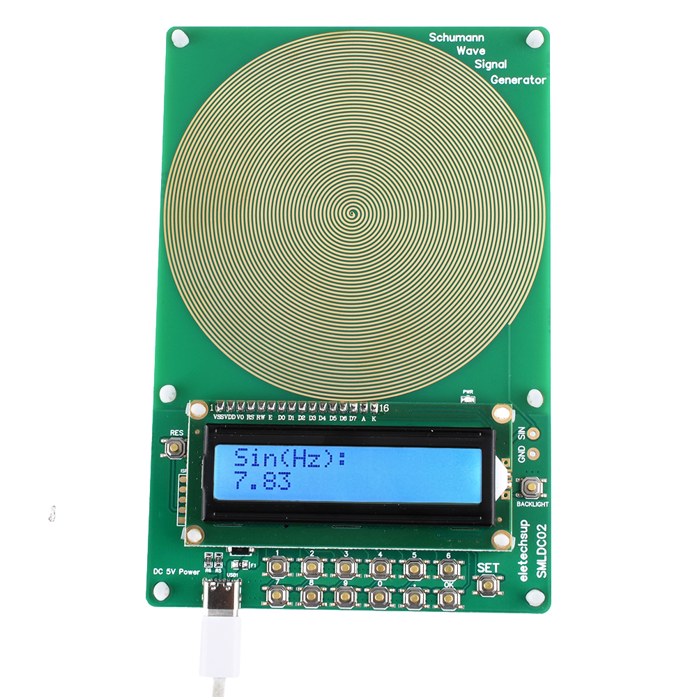 7.83Hz Schumann Waves Resonance Generator 0.01Hz~100000Hz Adjustable Frequency Pulse Audio Resonator Type-C Interface