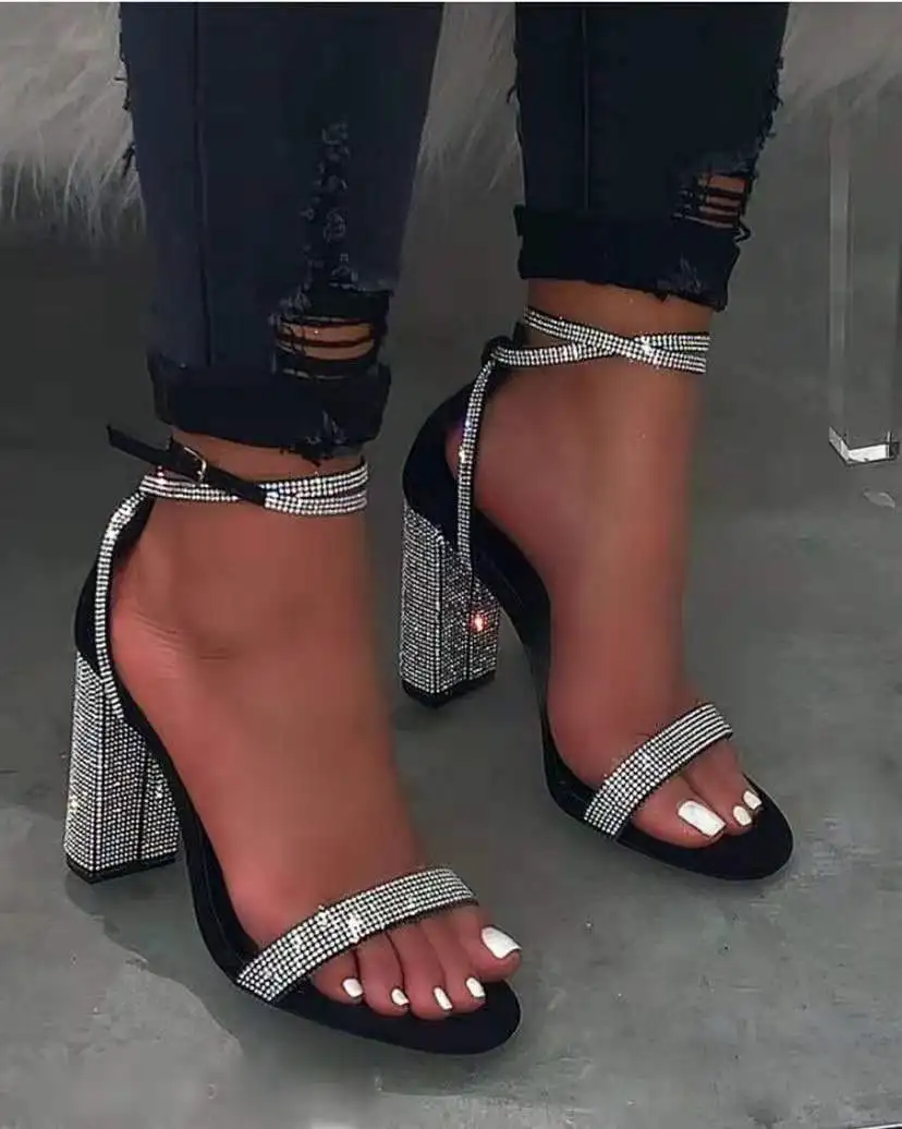2025 NEW Women Heel Rhie Sexy Transparent High Heels Sandals Female New Summer Party Dress Shoes Ladies Pumps Plus Size ff s