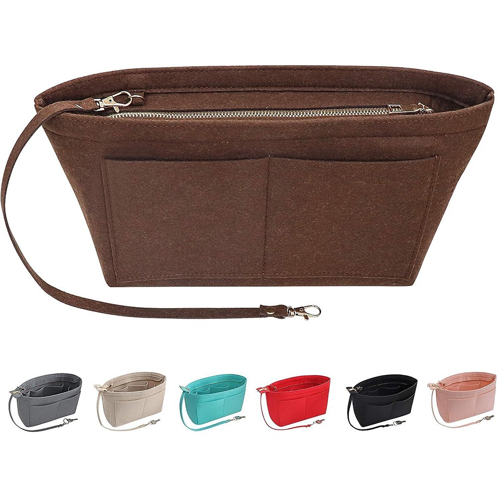 Travel Organiser Handbag Felt Bag Tote Insert Liner Purse Pouch Women Cosmetic Storage Makeup Bag