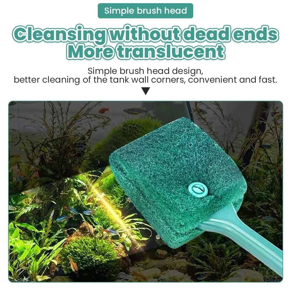 Sponge Cleaning Brush Aquarium Fish Tank Glass Plant Cleaning Brush Floating Cleaning Window Algae Scraper Accessories Tool