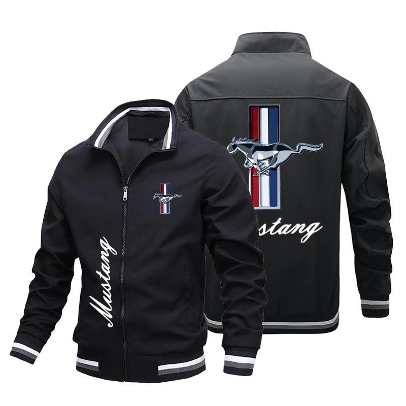 2023 New Trendy Hot Sale Ford Mustang Logo Men's Jacket Fashion Brand High Quality Oversized Moto Racing Breathable Tops