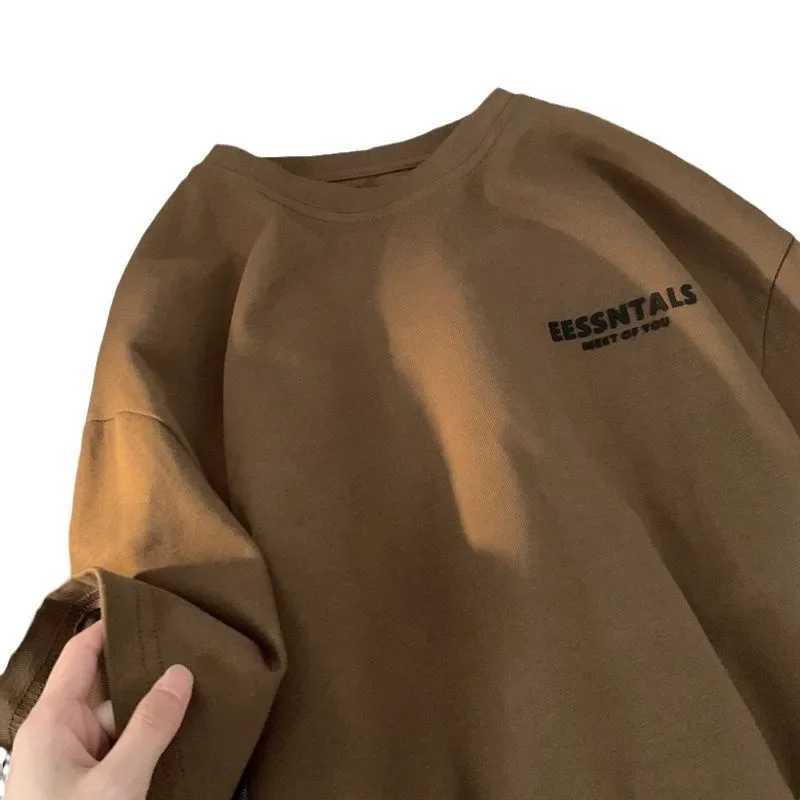 New Mens Short Sleeve T-shirt Casual Loose Cotton Jersey Fashionable and Casual Half Sleeve Summer Dress Y241113