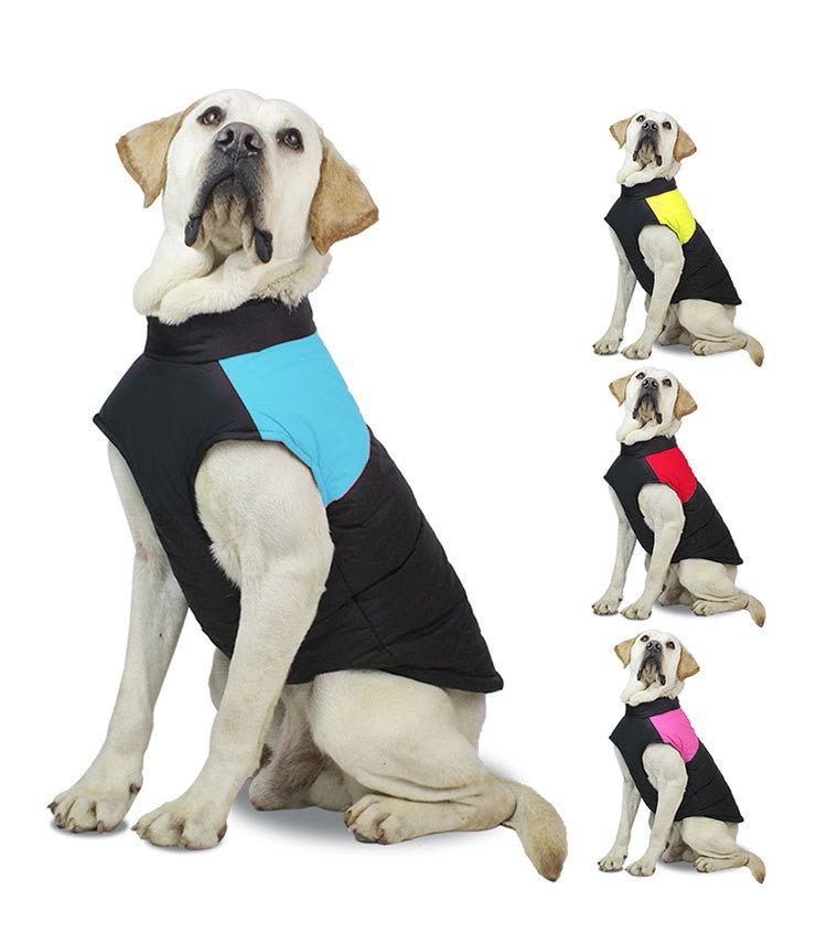 Padded Winter Warm Dog Clothes Waterproof Pet Vest Zipper Jacket For Small Medium Large Dogs Pug high quality version