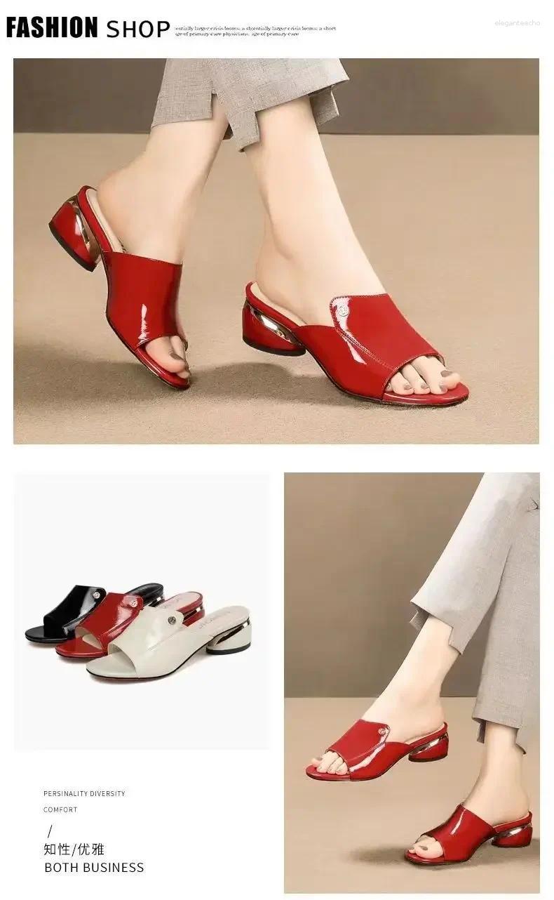 2025 S Fashion Designer Sandals Women S Shoes Red Sexy Womens Slippers PU Soft Leather Ladies Comfortable Suitable For Girls