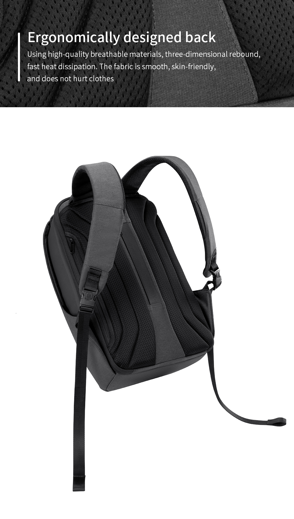 Anti-Theft Backpack Men 15.6 Inch Laptop 180 Degree Open W USB Charging Waterproof School Bag For College Student Boy Polyester BagVoyage