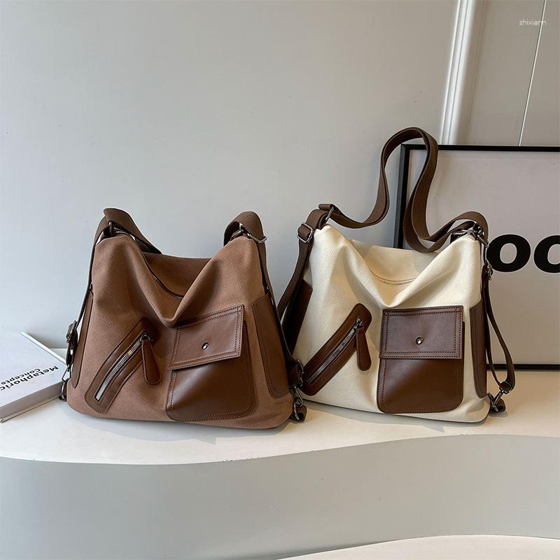 2025S designer Korean Style Canvas Tote Bag for Women - Large Capacity Shoulder Messenger Backpack Handbag shoulder women bag crossbody bag