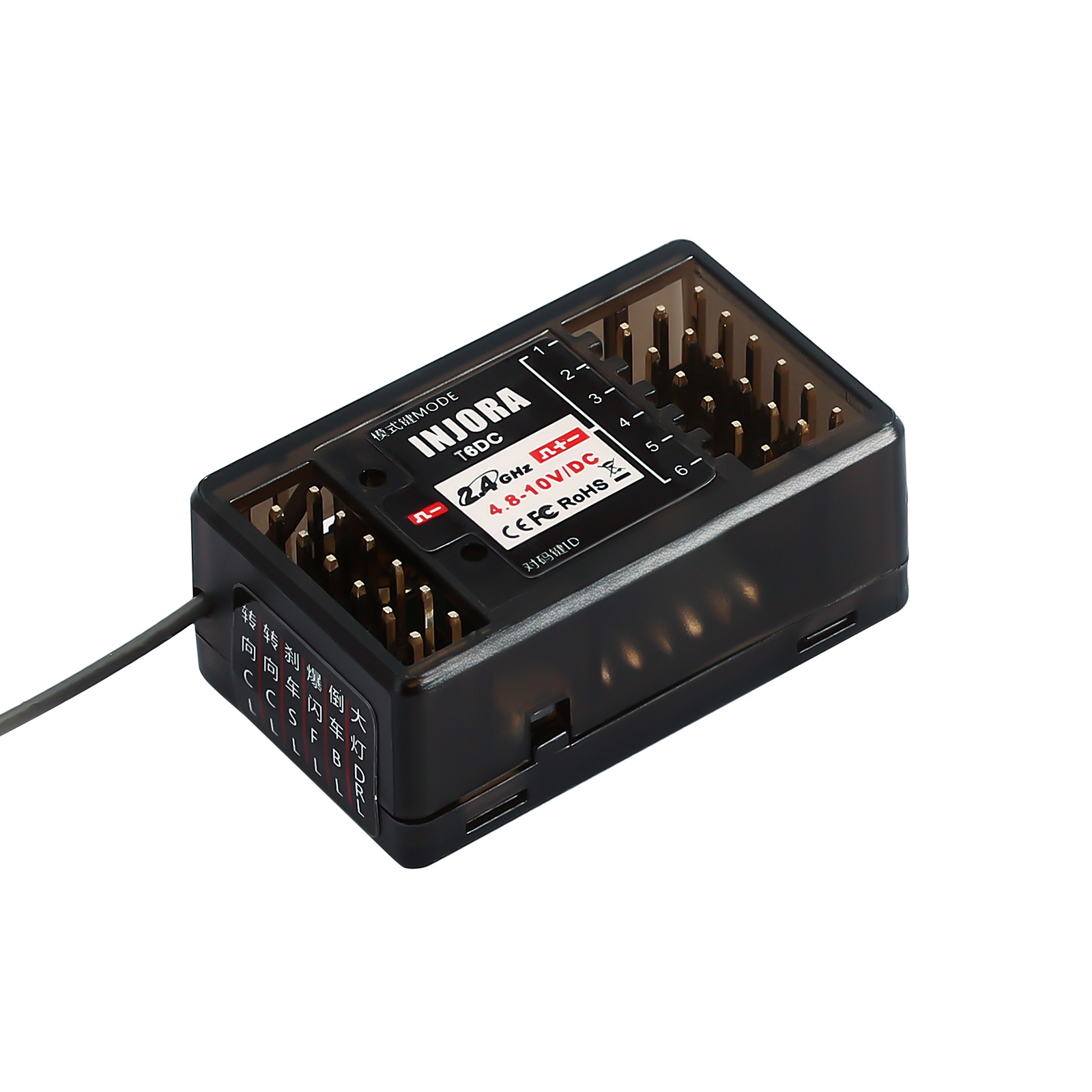INJORA 6CH 2.4GHz Receiver for INJORA T6DC T6DCG RC Transmitter Controller