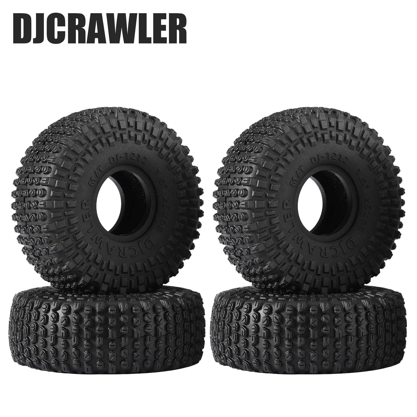 Super Soft Sticky 1.0 Wheel Tires Mud Stud Tires 68*25mm for TRX4M 1/18 1/24 RC Crawler Axial SCX24 FMS FCX24 RC Car Upgrade
