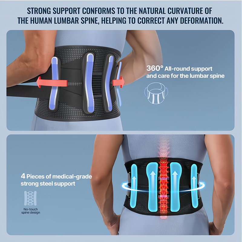 Back For Adjustable ddmysmile Brace Lower Back Pain Anti-Skid Orthopedic Lumbar Belt Support For Exercise Herniated Disc Pain Relief Smile
