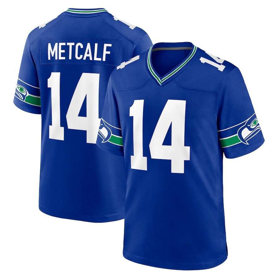 2025 Custom Seattle Embroidered Jerseys Men Women Youth Metcalf Lockett Witherspoon Football Shirts