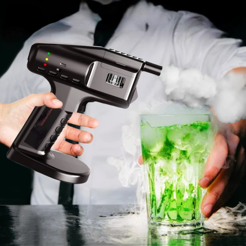 Cocktail Smoke Bubble GunSmoke Gun5Flavour Oil and Edible for Food Drink Bourbon Rum Coffee Meat Bar 241113