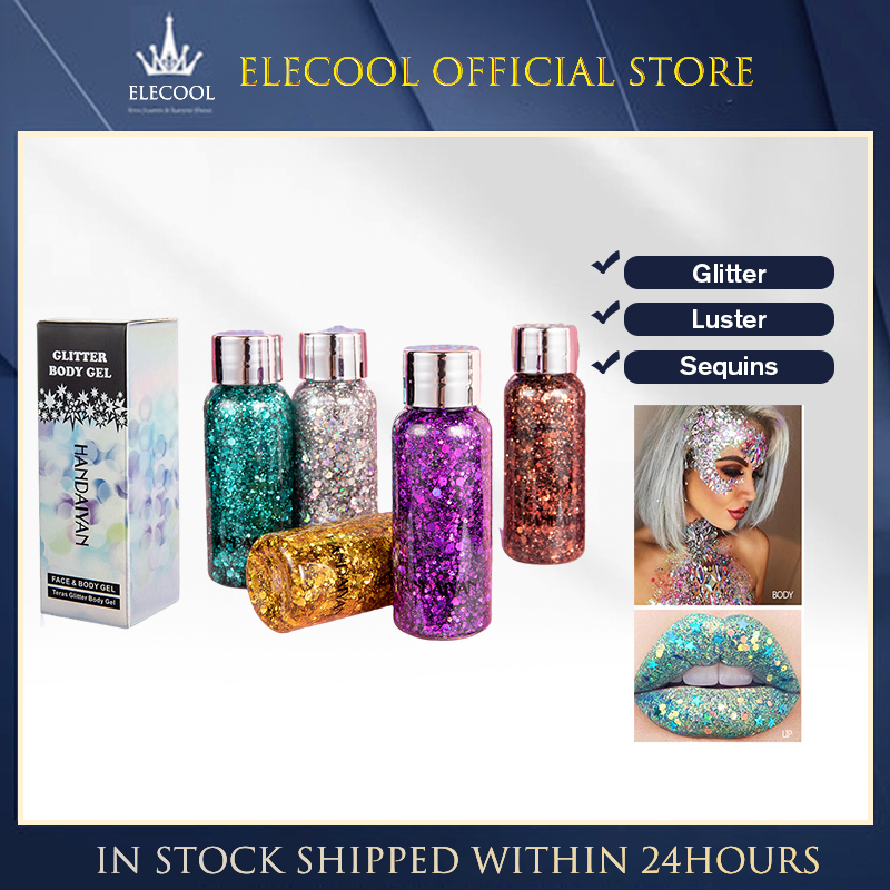 Eye Hair Glitter Nail Body Face Glitter Gel Mermaid Sequins Eyeshadow Theatrical Makeup Festival Party Cosmetics smile