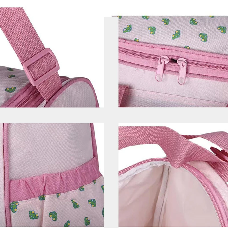 4-in-1 Diaper Bag new Mommy Bag with Handle Diaper Changing Pad Baby Bottle Cover Kit Mother Nappy Maternity Package 2025 Batch Organizer