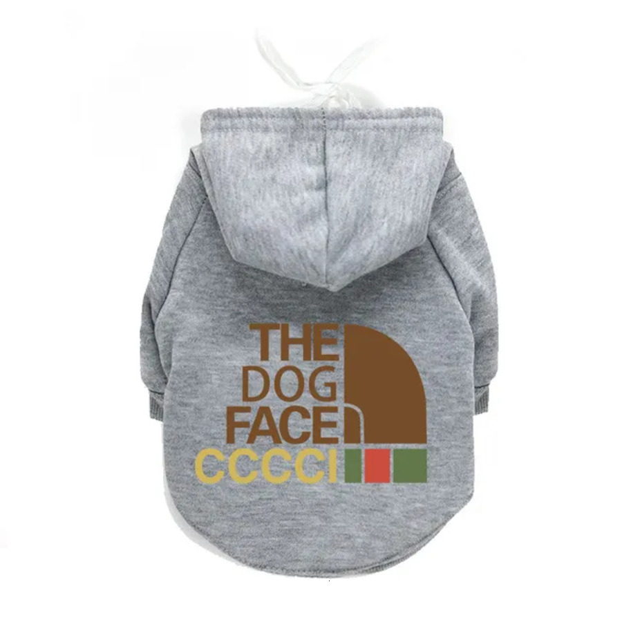 Designer Dogs Hoodie Pet Clothes Casual Wear Dog Apparel The Dog Face Pets Coat for Teddy Poodle Schnauzer Fashionable Autumn and Winter Warm Jackets 