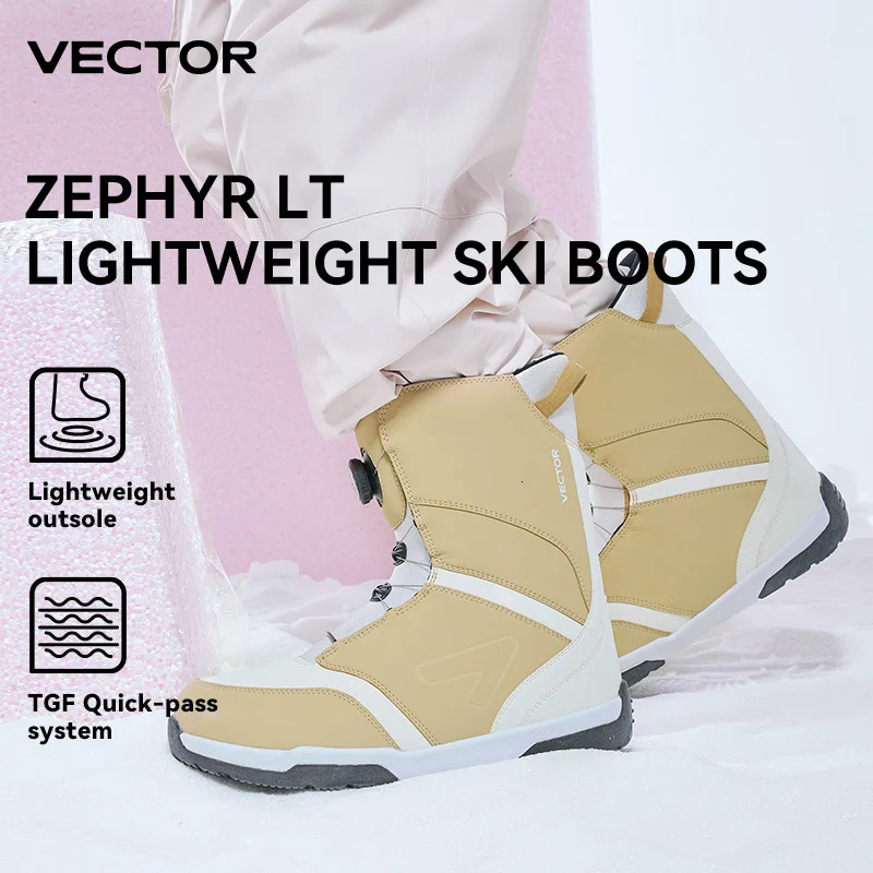 VECTOR Professional Women Man Ski Shoes Warm Waterproof Snowboard Boots Nonslip Leather Breathable Snow y241112