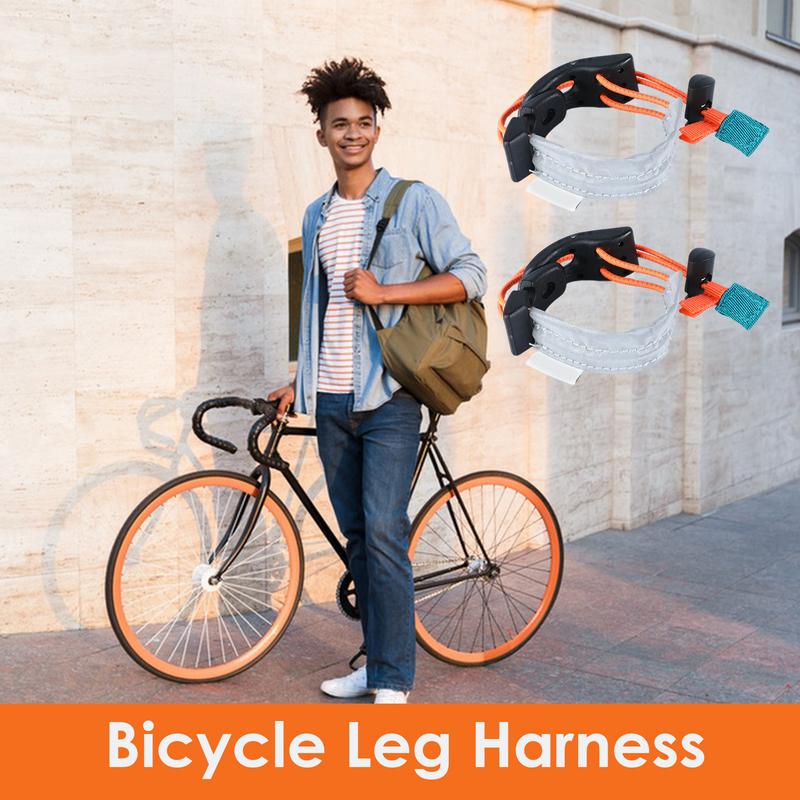 Bike Pants Cuff Strap 2pcs Pant Protector Leg Shield Reflective Safety Belt Cycling Accessories Sports Gear For Mountain Bike