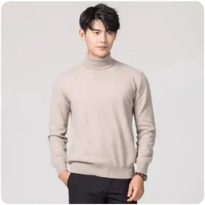 Cashmere turtle neck mens sweater autumn/winter knitted mens sweater 241113