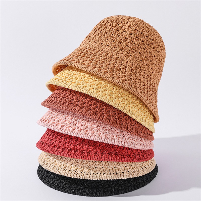 Brim Summer Wide Fisherman Hat Women Foldable Sunshade Visors Fisherman Cap Female Adjustable Outdoor Sports Bucket Panama Cap smile