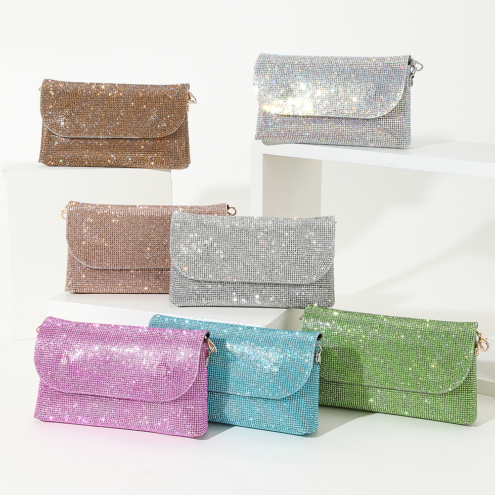 Fashion Women Evening Bag Brand Party Glitter Bag For Ladies Wedding Clutches Handbag Shoulder Bag Chain Bolsas Silver Purse