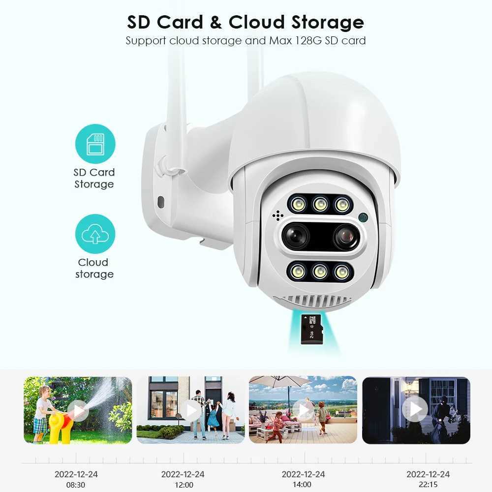 IP Cameras ANBIUX 8MP 4K PTZ IP Camera 8x Zoom Dual-Lens Human Detect CCTV Camera 4MP Outdoor CCTV Wifi Video Surveillance Camera ICSEE APP 24413