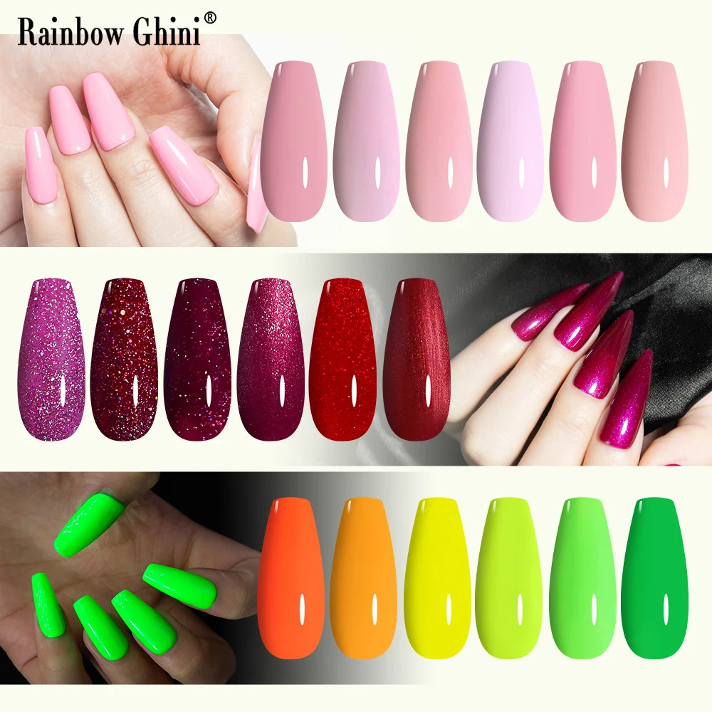 RG Gel Nail Polish 15ml Semi Permanent Varnish Supplies for Professionals Neon Manicure Top Base Coat UV LED Art 2024 241112