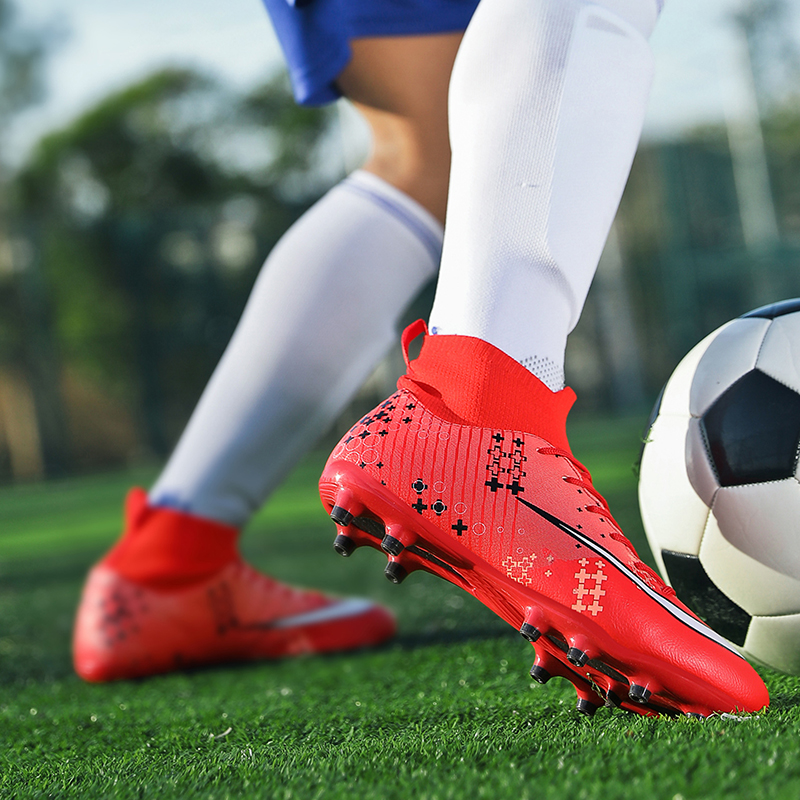 New Style Football Shoes TF/FG Lightweight Breathable Waterproof Football Boots High-Quality Outdoor Grass Sneakers Size 35-47