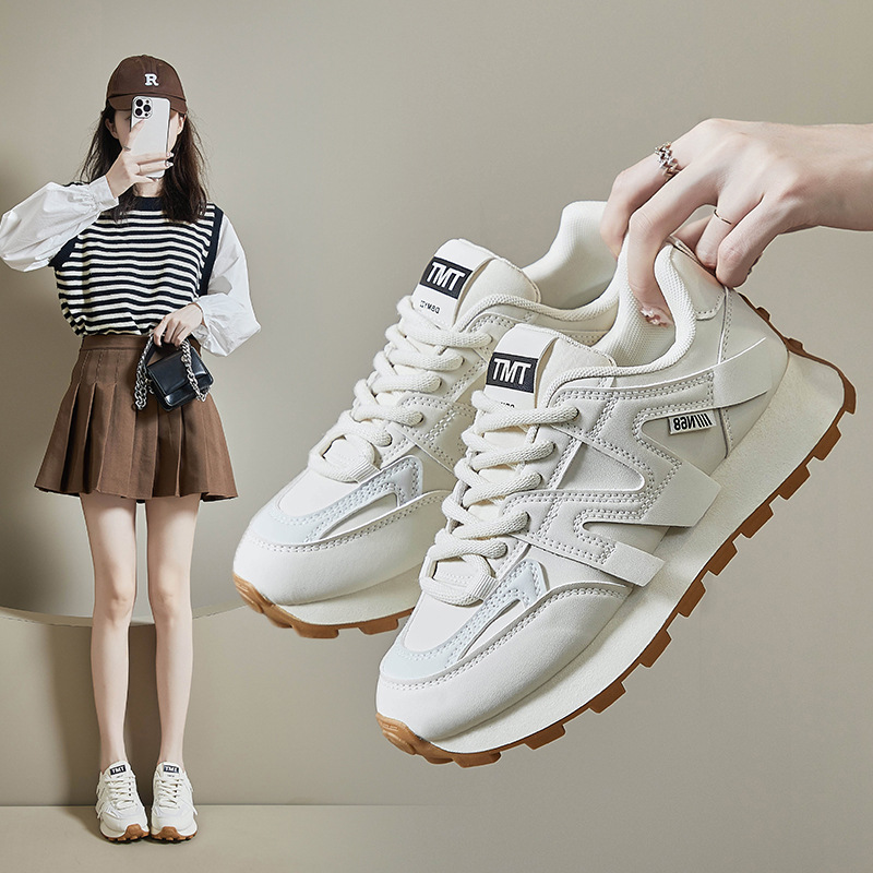 Women's Casual Sneakers White Metallic Detail Floral Embroidered Lace-Up Front Skate Shoes Womens Lightweight Walking Shoes