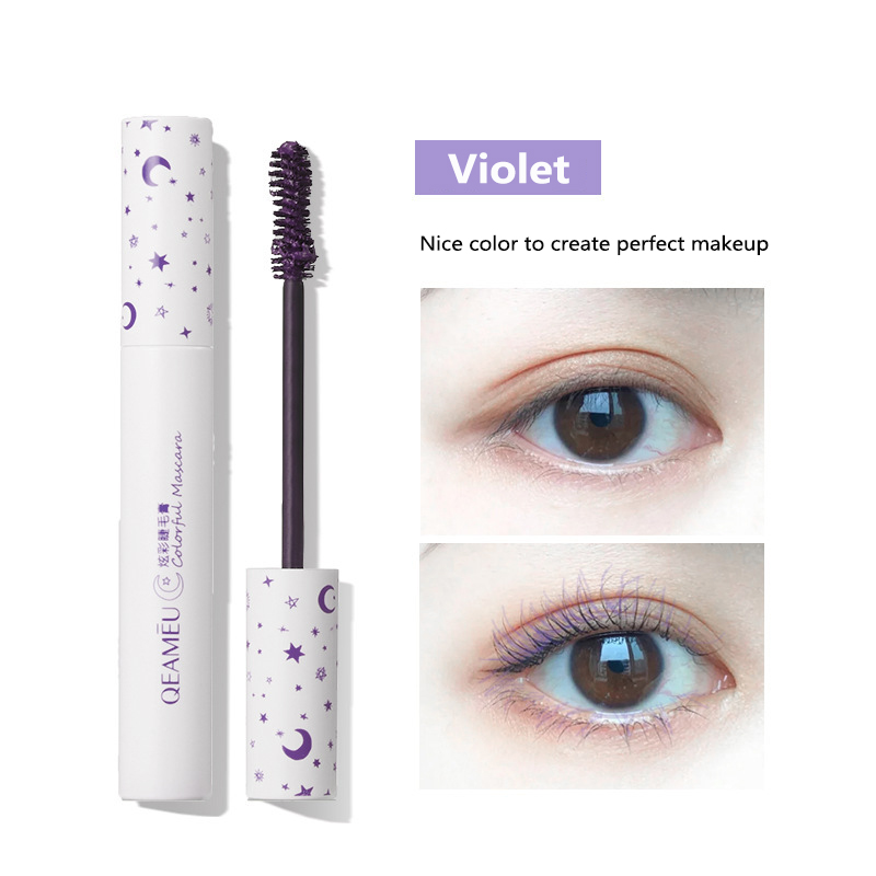 New 4 Color Sexy Dazzle Lash Color Mascara Natural Roll Warped Four Colors Durable Finish-free Soft Mascara Eye Makeup TSLM1 smile