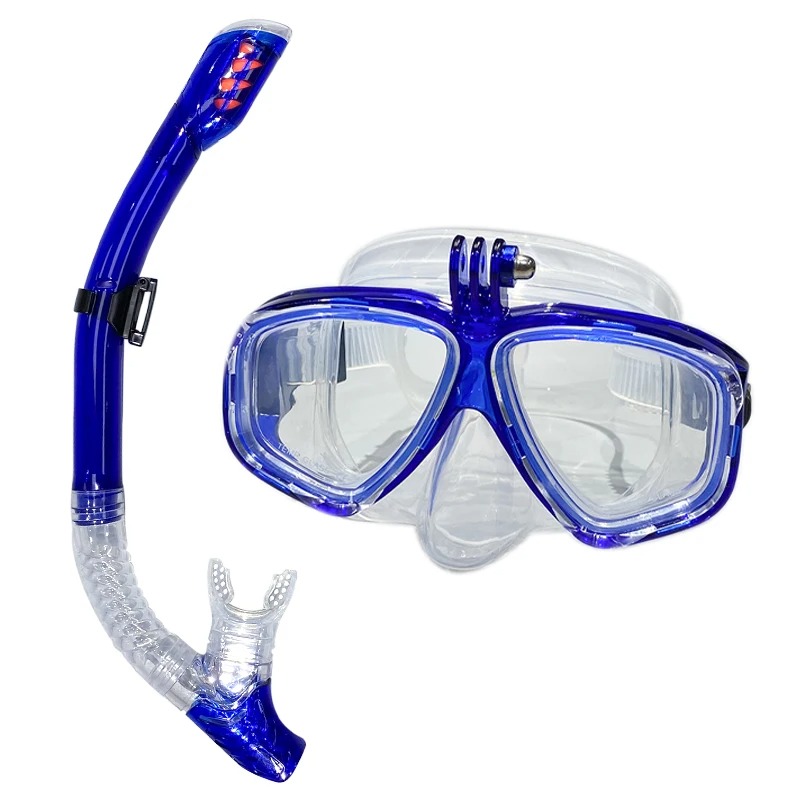 Diving Soft Mask Professional Waterproof Silicone Glasses UV goggles Adult Snorkel Set Scuba Diving Supplies Snorkeling Sets smile