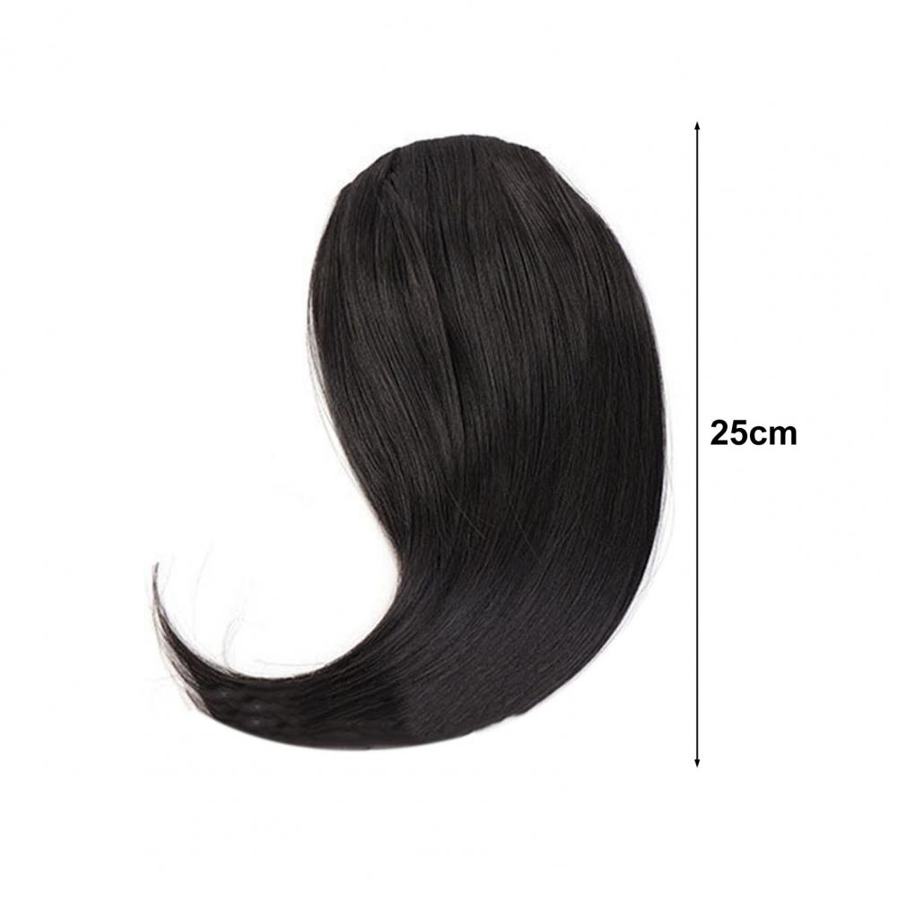 Clip-in Side Women Bangs Natural Thick Matte Forehead Hair Extensions Bangs Black Brown Blonde Bangs Fringe Wig Hairpieces smile