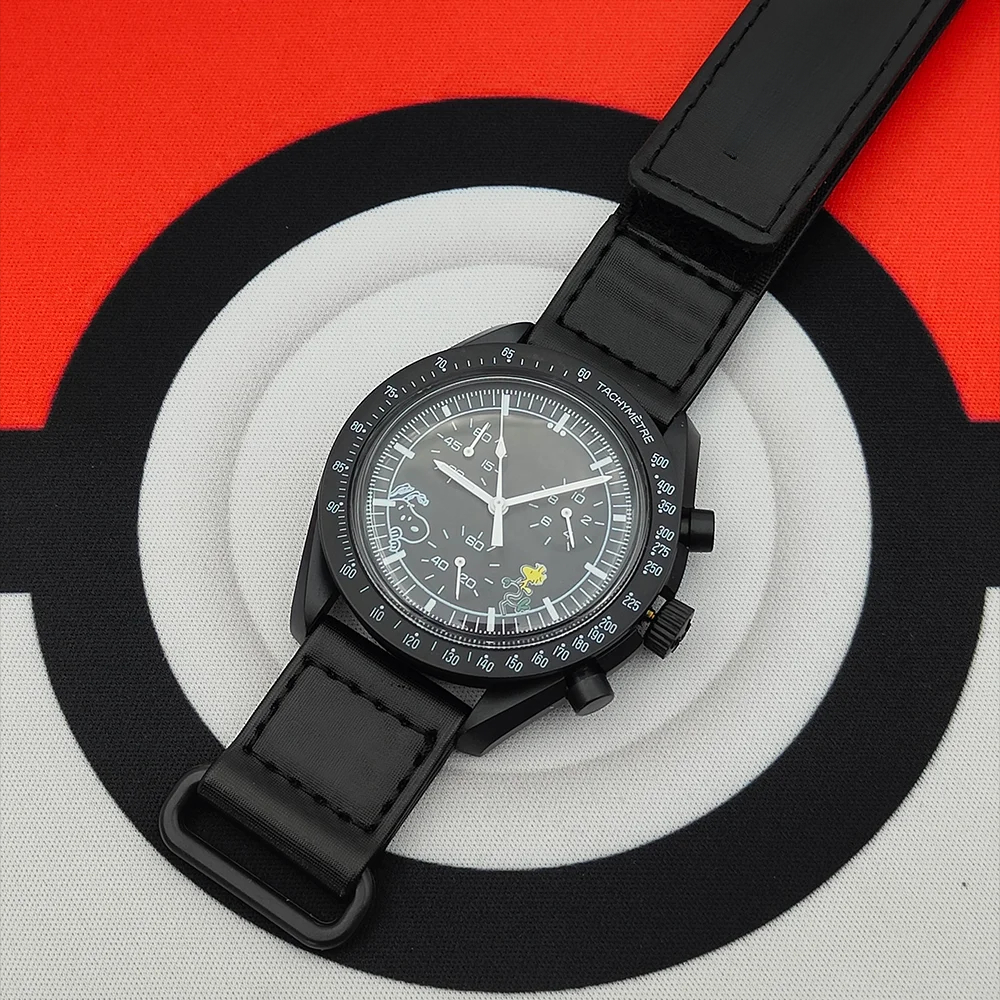 New Watches For Mens Luxury Quartz Wristwatch Chronograph MoonWatch Explore Planet Colorful Top Sale Male Clocks For Gift