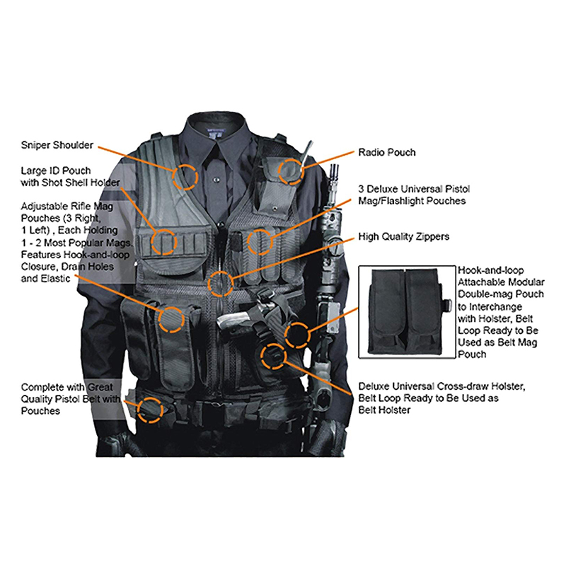 Tactical Molle Vest Army Military Combat Armor Airsoft Vest Mens Hunting Gear Paintball Equipment Multi-pocket Protective Vest