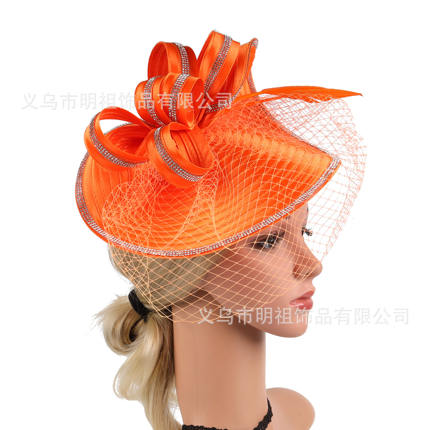 Perfect Most Satin Cloth Church Hat Deluxe Unique Pography Wedding Hat Fancy Formal Flower Fascinator Top Hat Female 240625