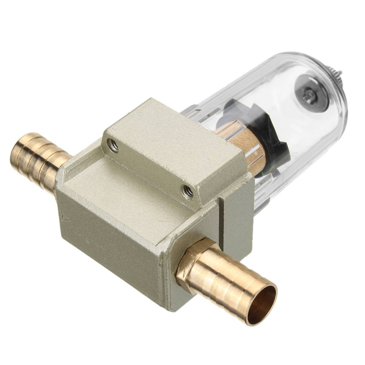 Universal Engine Oil Catch Tank Reservoir Can Filter Gas Separator Replacement with 2 Connector Tube 6mm/8mm/10mm/12mm