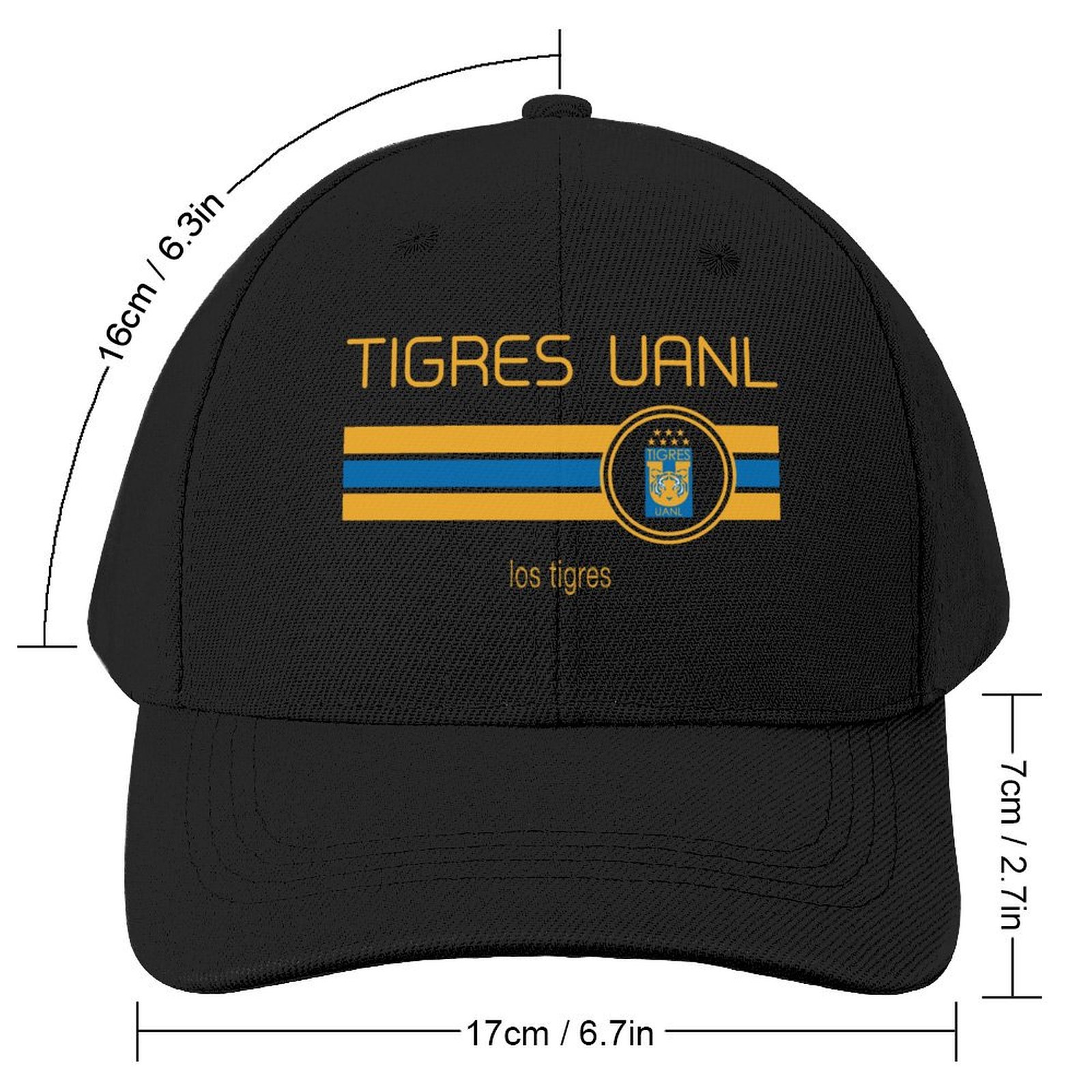 Liga MX - Tigres UANL (Away Blue) Baseball Cap Hat Baseball Cap Beach Female Men's