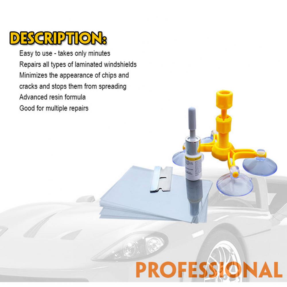 Premium Car Crack Windscreen Repair Kit Chip Windshield Glass Tool Kit Resin Sealer Auto Window Screen Polishing