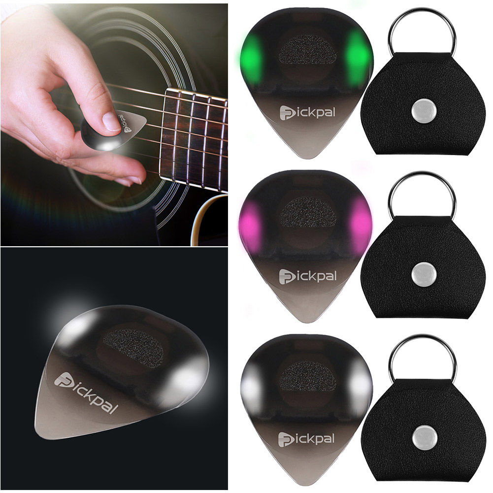 With Stringed Instrument ddmysmile Plectrum High-Sensitivity LED Light Musical Instrument Glowing Plectrum For Bass Electric Guitarists Smile