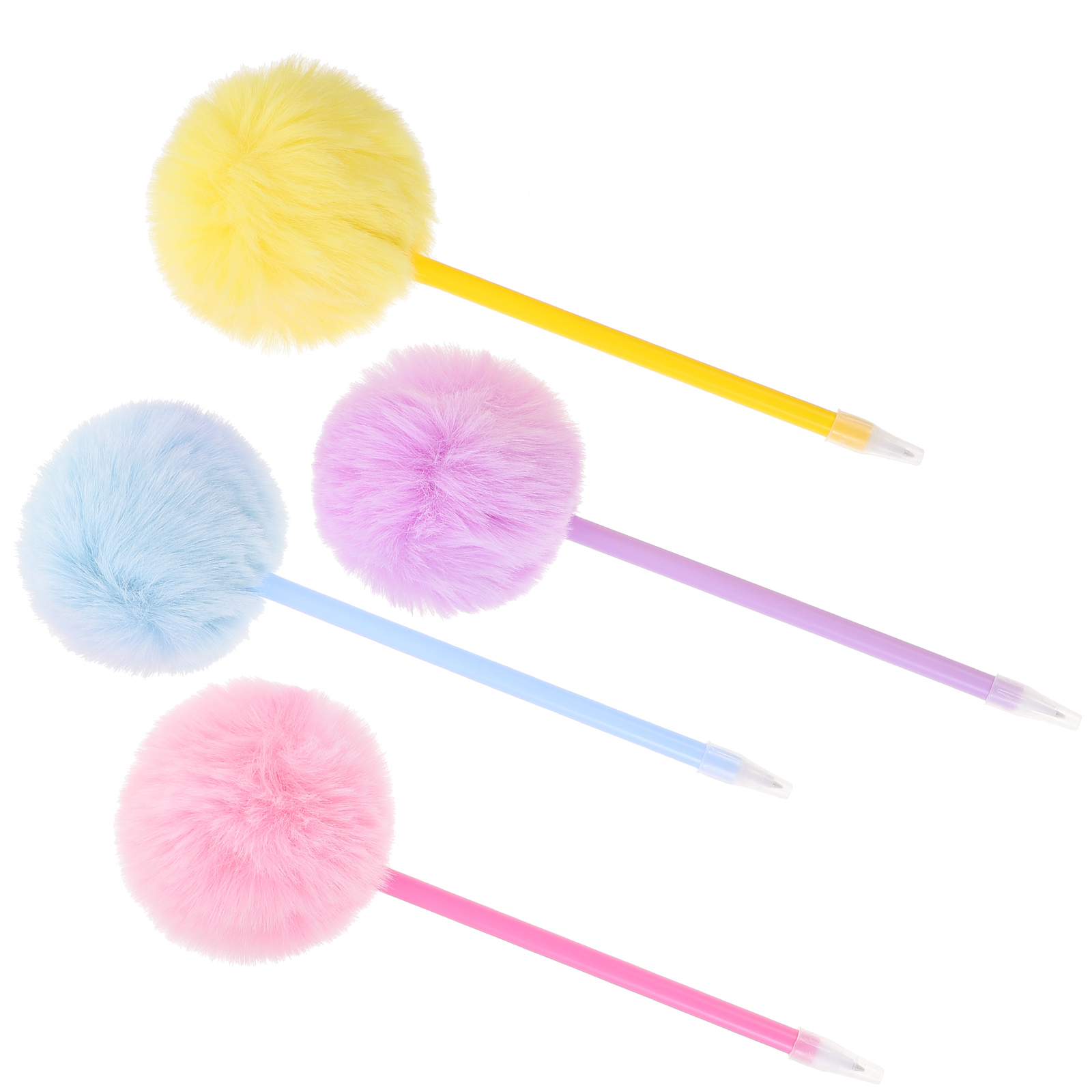 4pcs Writing Pen Fluffy Ball Pen Decorative Fuzzy Ball Pen Decorative Pom Pom Pen