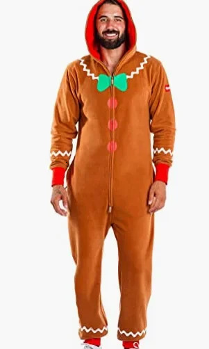 Unisex Family Adult Gingerbread Cozy Jumpsuit Christmas Toddler Cute Gingerbread Cookie Costume Christmas Gifts Pajamas 241113