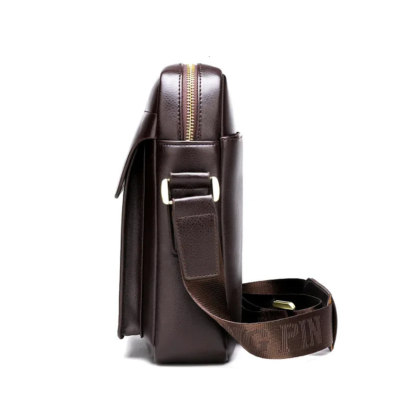 y Business High Quality Casual Men Bag Vertical Leather Shoulder fashion Man Crossbody Messenger bag 241111
