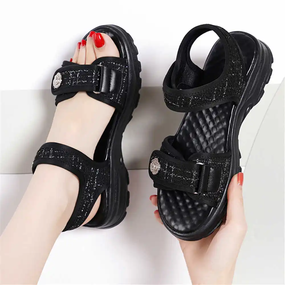 Number 37 Size 35 Slippers Black Women's Sandals 2024 New Shoes Sneackers For Women 2024 Sneakers Sports Deals Bascket