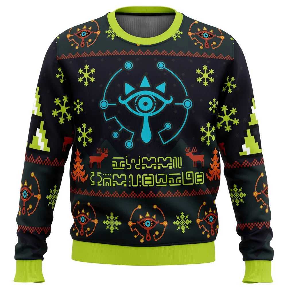 Majoras Mask Seamless Pattern Legend Of Zelda Ugly Christmas Sweater Gift Santa Claus Pullover Men 3D Sweatshirt And Top Autumn LX241113