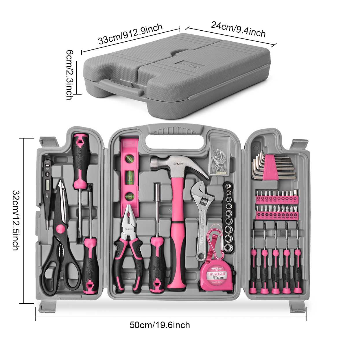 Automotive Maintenance Tools 67/71/56/35Pcs -Household Repair Tool Kit Multi-Purpose Pink Hand Tool Set ddmysmile With Storage Box Smile -Household