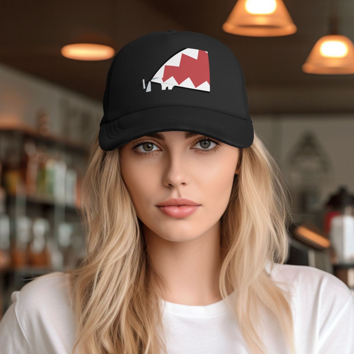 ddmysmile Gura Mouth Gawr Shark Baseball Cap Black Beach Hat Bobble Hat Women's Beach Visor Men's Smile