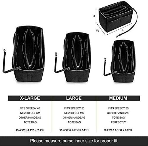 3 Felt Cloth Insert Organizer Fits Women's Baguette Bag Makeup Tote Handbag Organizers Travel Inner Purse Cosmetic Bags 4