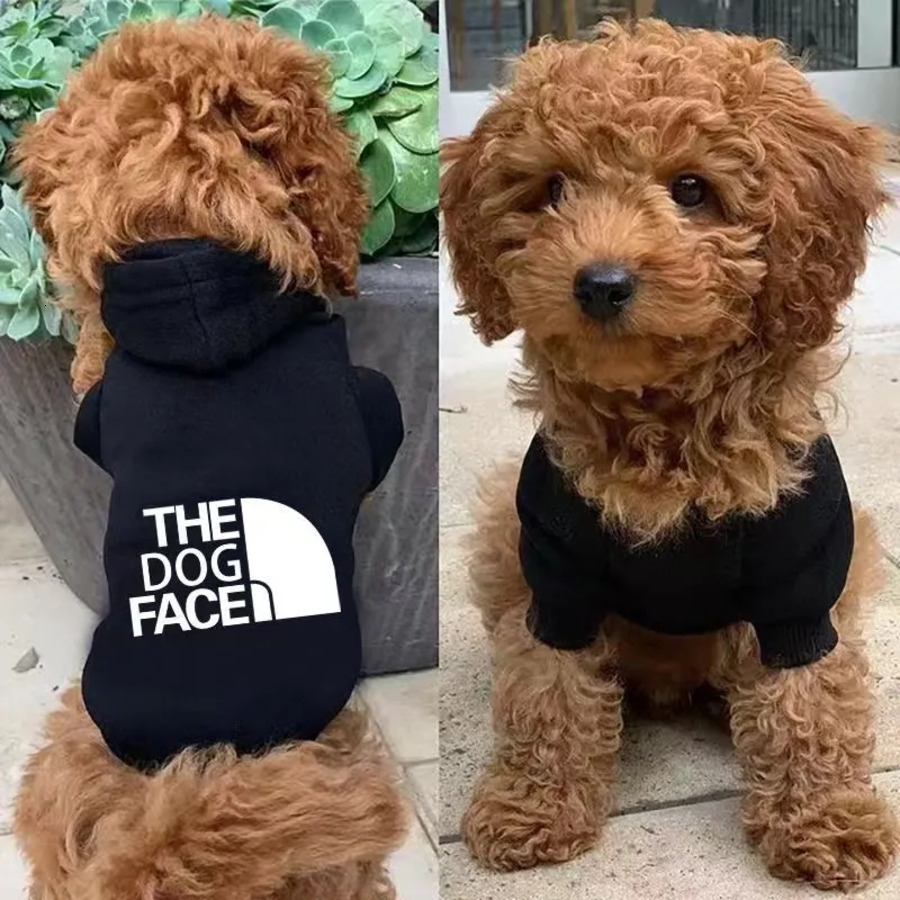 Designer Dogs Hoodie Pet Clothes Casual Wear Dog Apparel The Dog Face Pets Coat for Teddy Poodle Schnauzer Fashionable Autumn and Winter Warm Jackets 