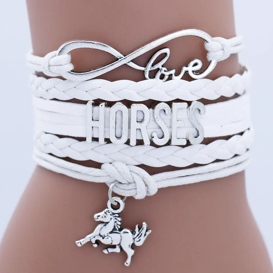 Horses 2025 Animal Heart Infinity Love Charm Bracelets Women Men Girl Boy Unisex Multilayer Leather new Jewelry Gift Many Styles