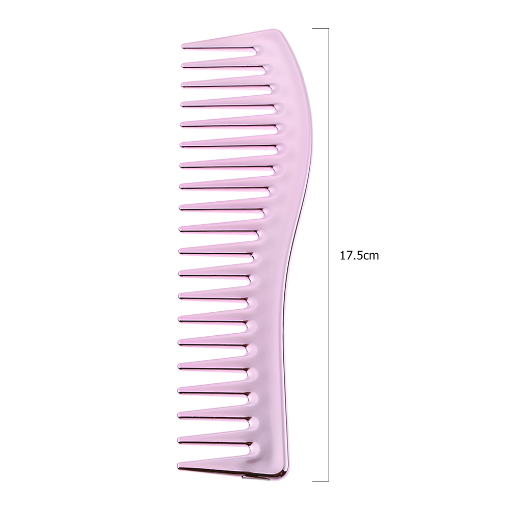 Electroplating Comb Hairdressing Resin Scalp Massage Hair Brush Large Wide Tooth Comb Barber Clipper Combs for Men Women Salon smile
